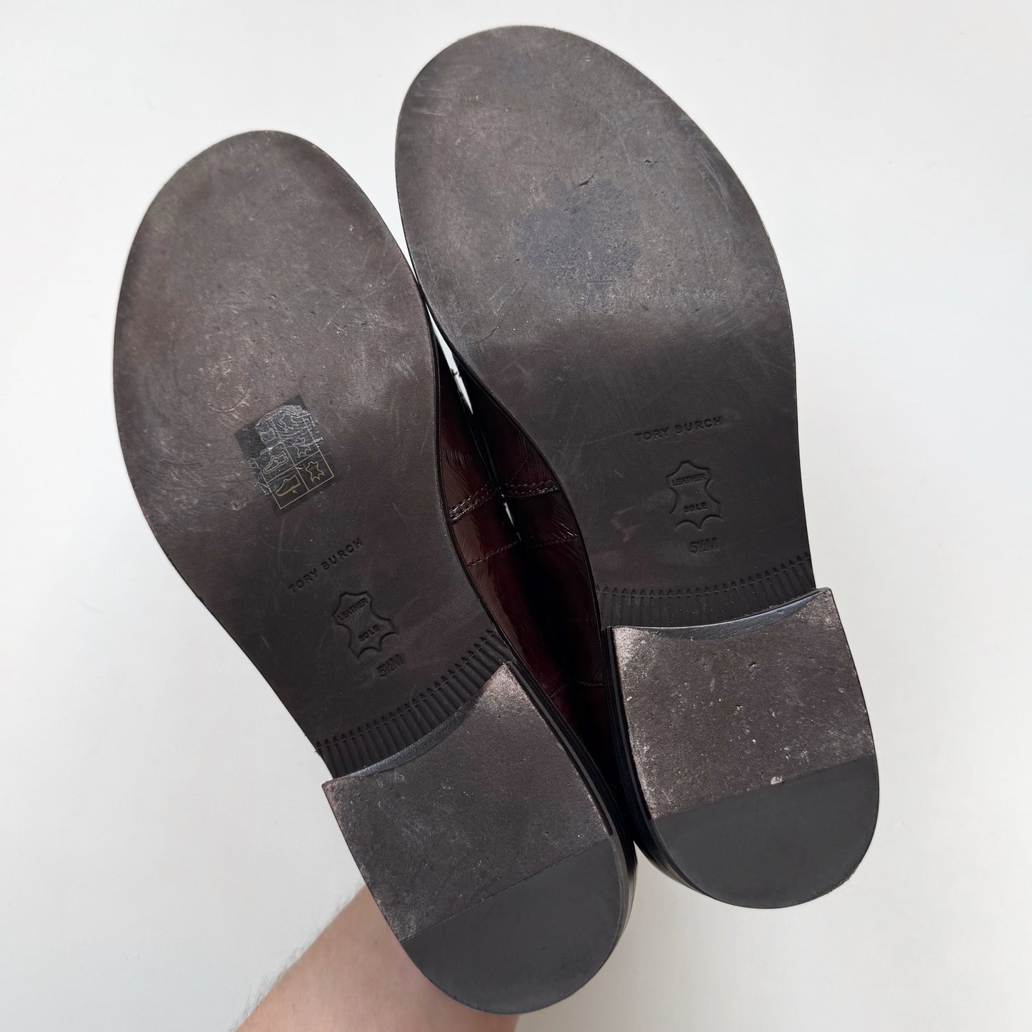 Tory Burch Classic Chocolate Brown Croc Loafers (5.5)