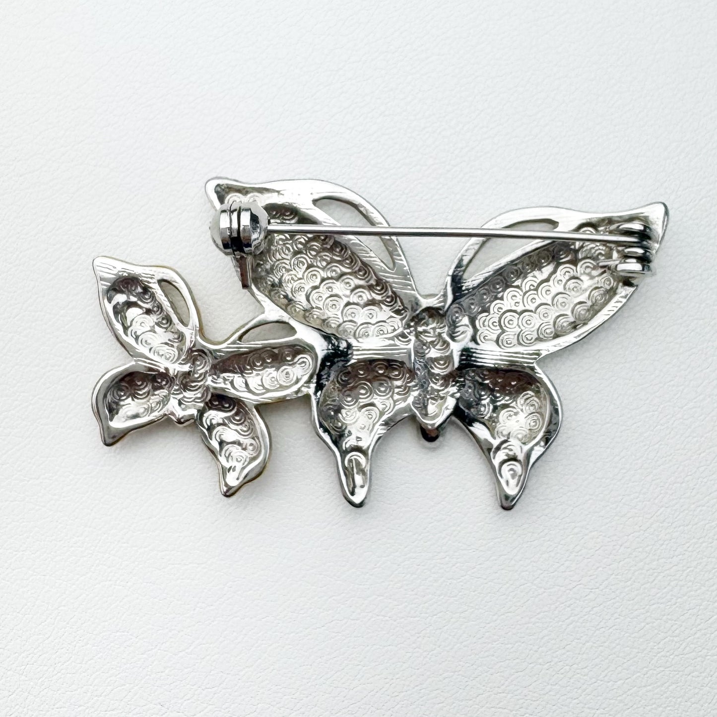 90s Two tone Butterflies Brooch