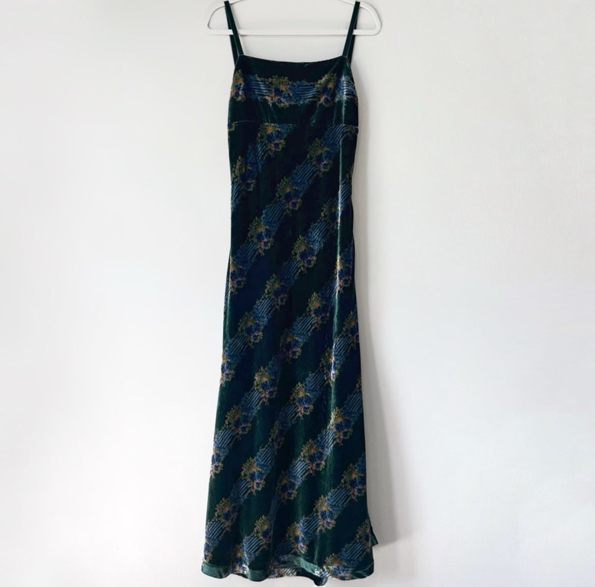 Free People “Juliet” Velvet Floral Maxi Dress
