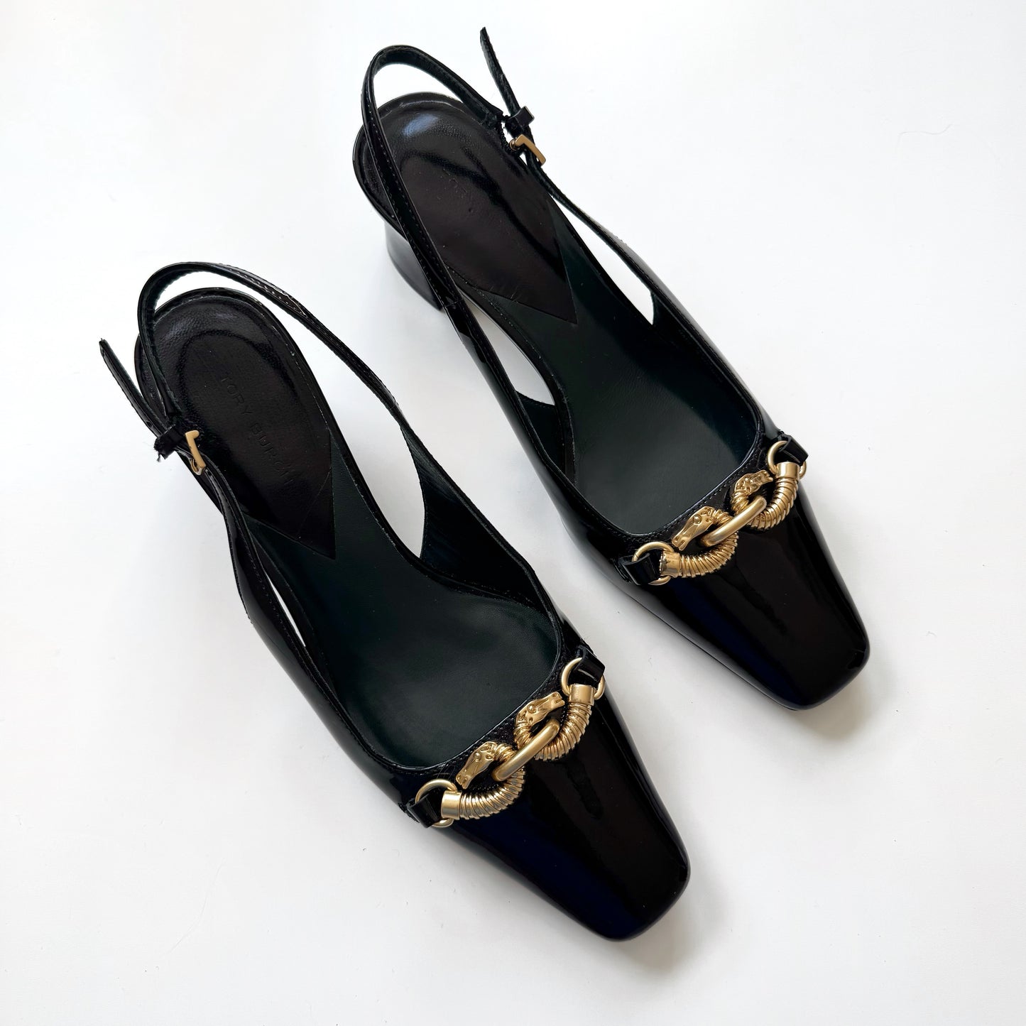 Tory Burch “Jessa” Patent Slingback Heels (6)