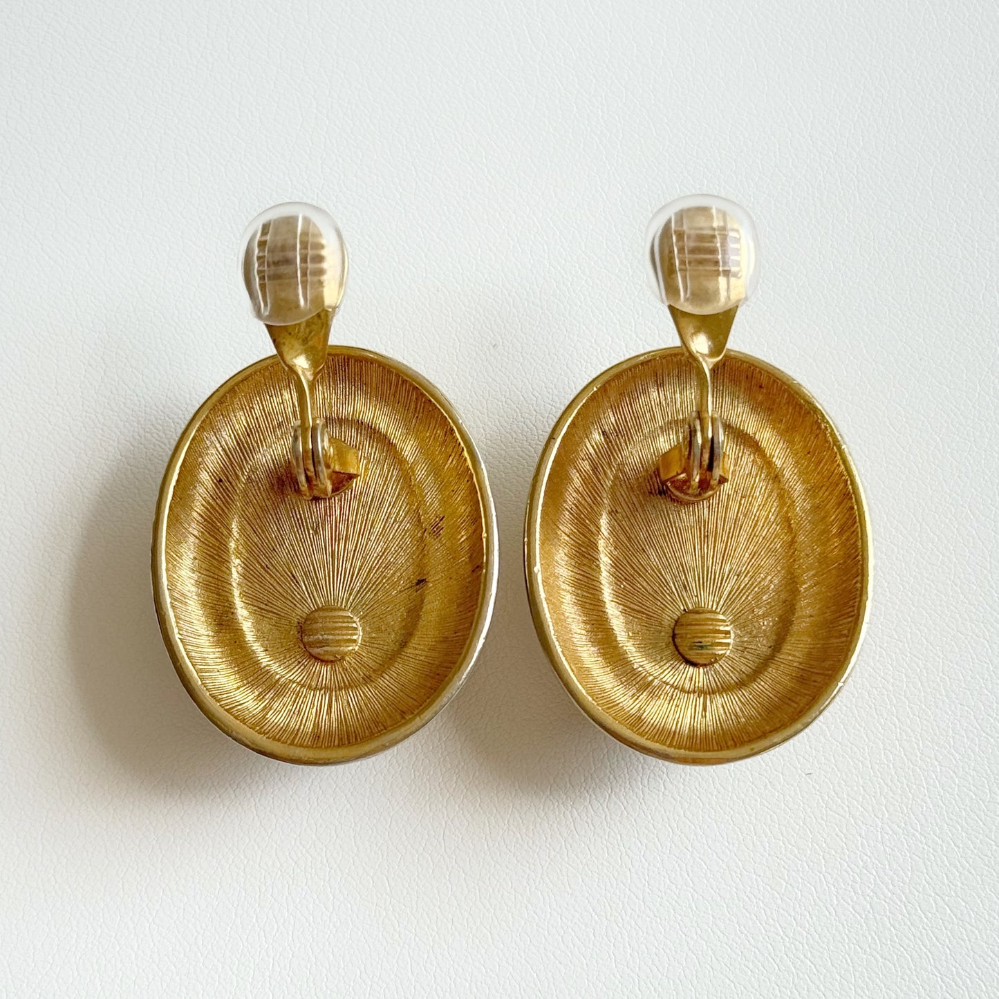 Monet Cobalt Blue Oval Clip Earrings