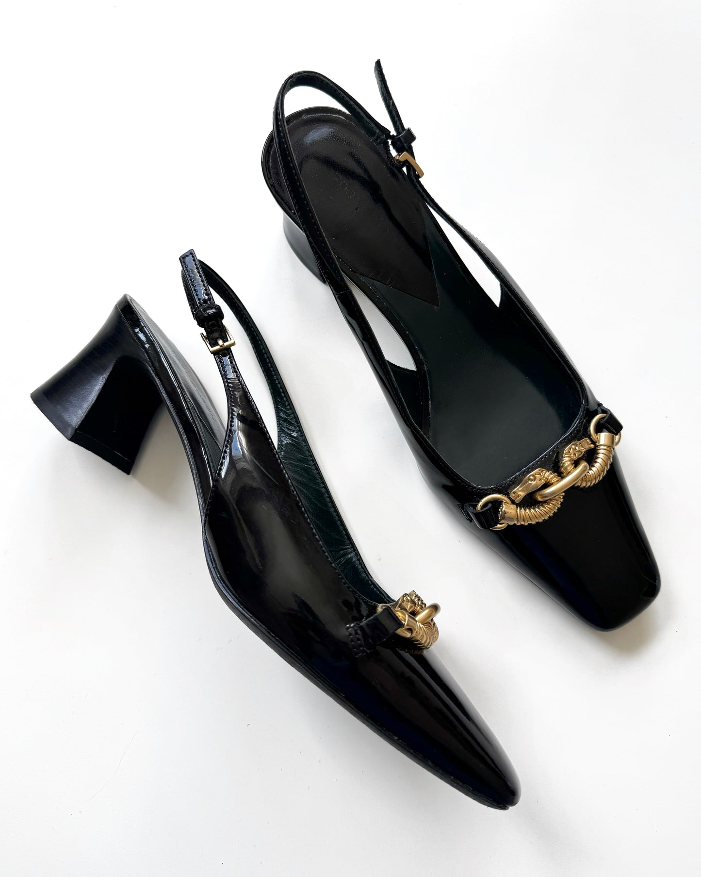 Tory Burch “Jessa” Patent Slingback Heels (6)
