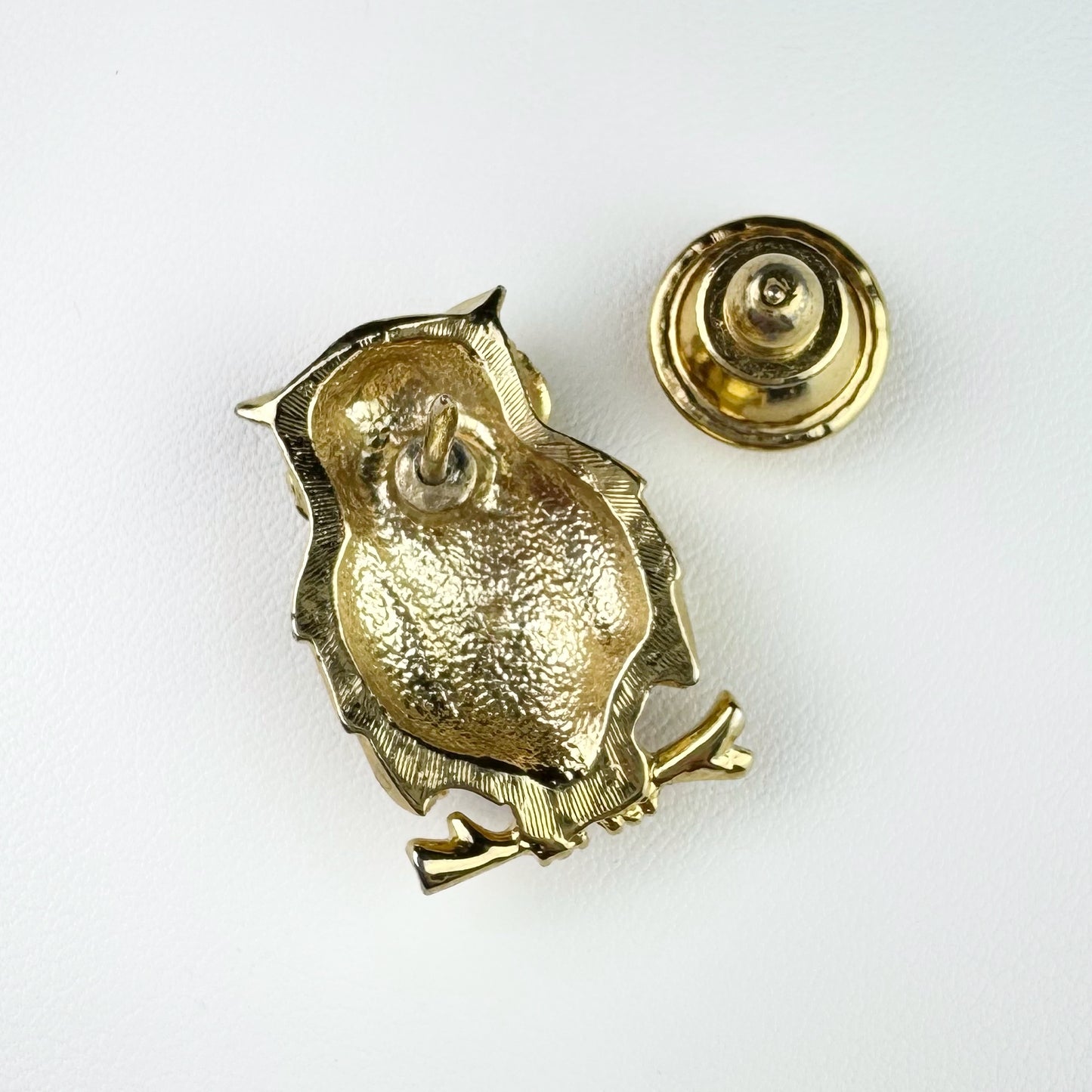 70s/80s Owl Amber Enamel Pin
