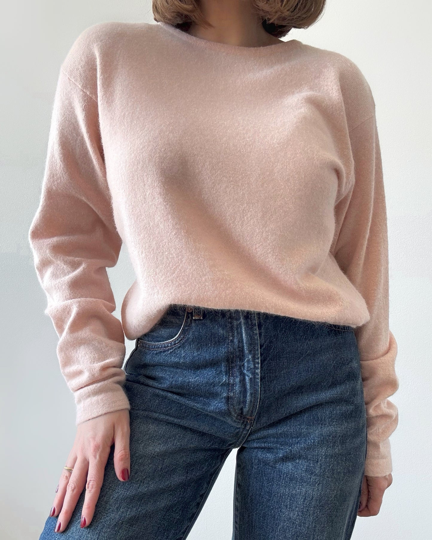 Vintage Liz Claiborne Wool Angora Dolman Sleeve Crewneck Sweater