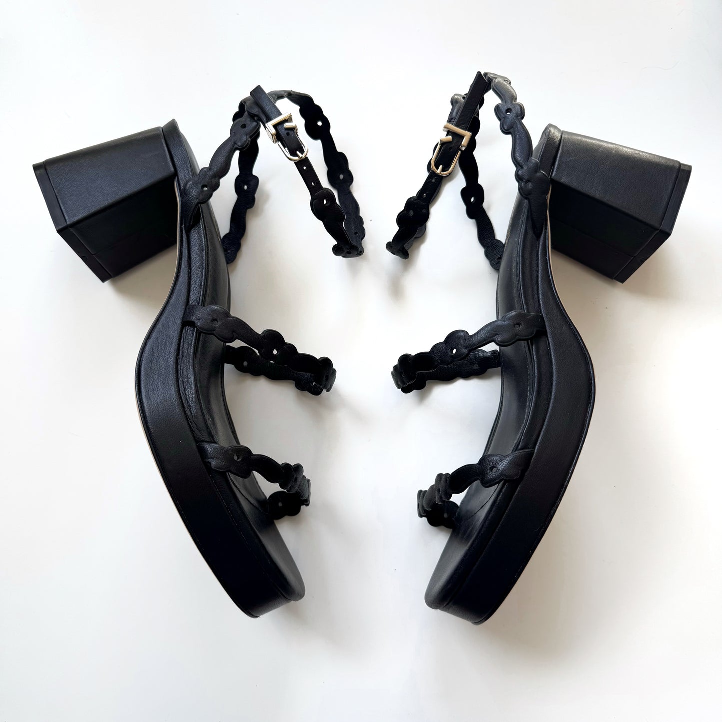 Larroude “Margherita” Block Heel Sandals (7)