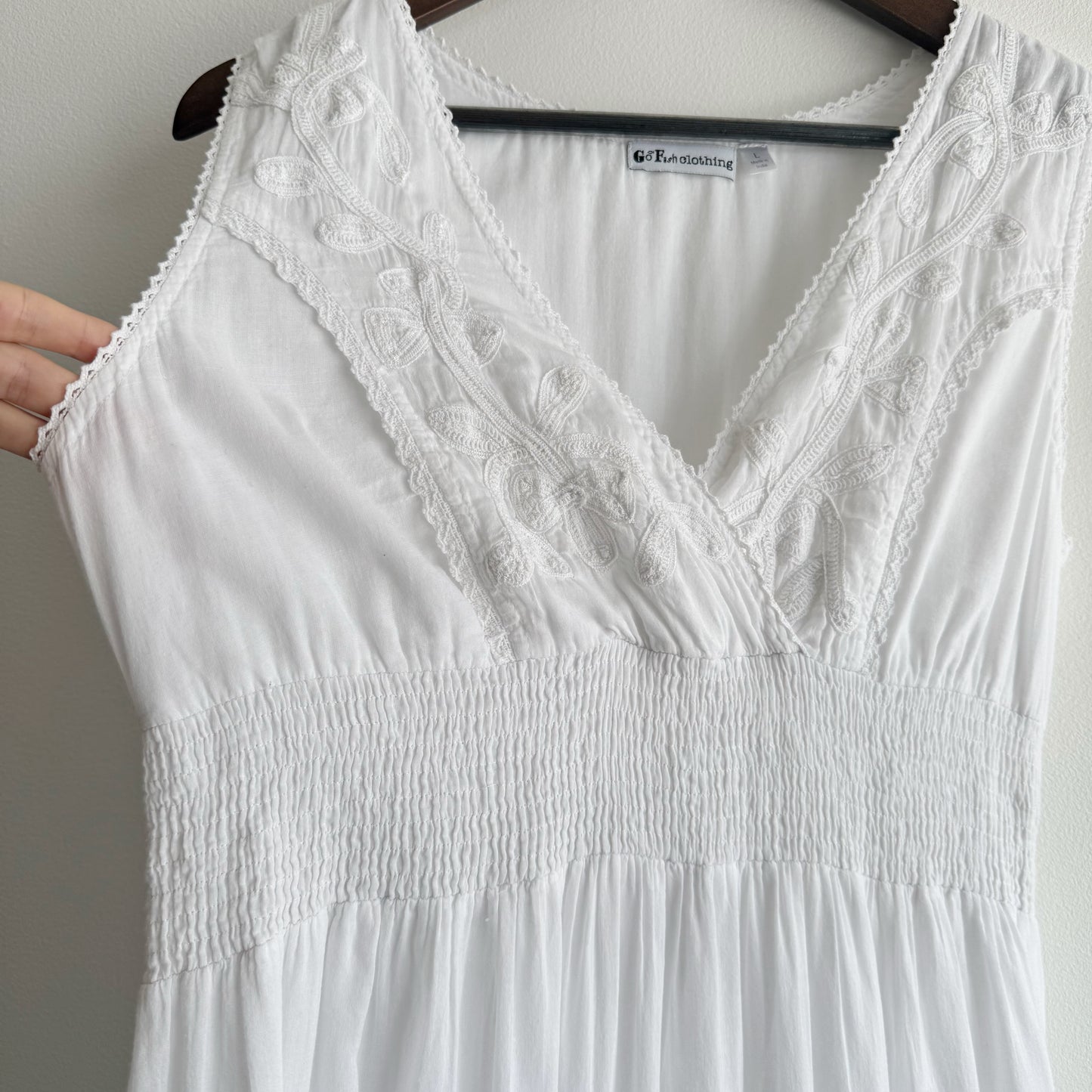 Cotton Eyelet Lace Prairie Dress