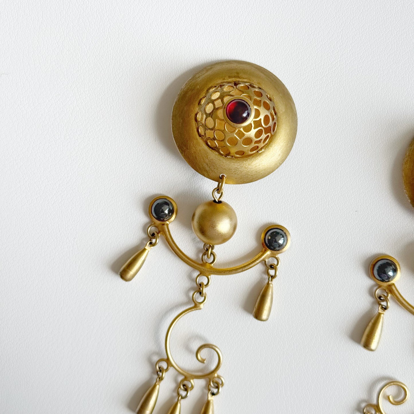 Karen Hall Chandelier Clip Earrings