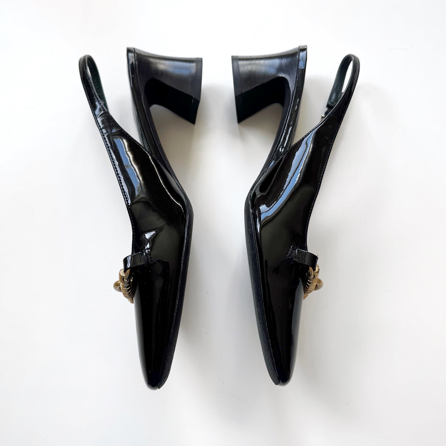 Tory Burch “Jessa” Patent Slingback Heels (6)
