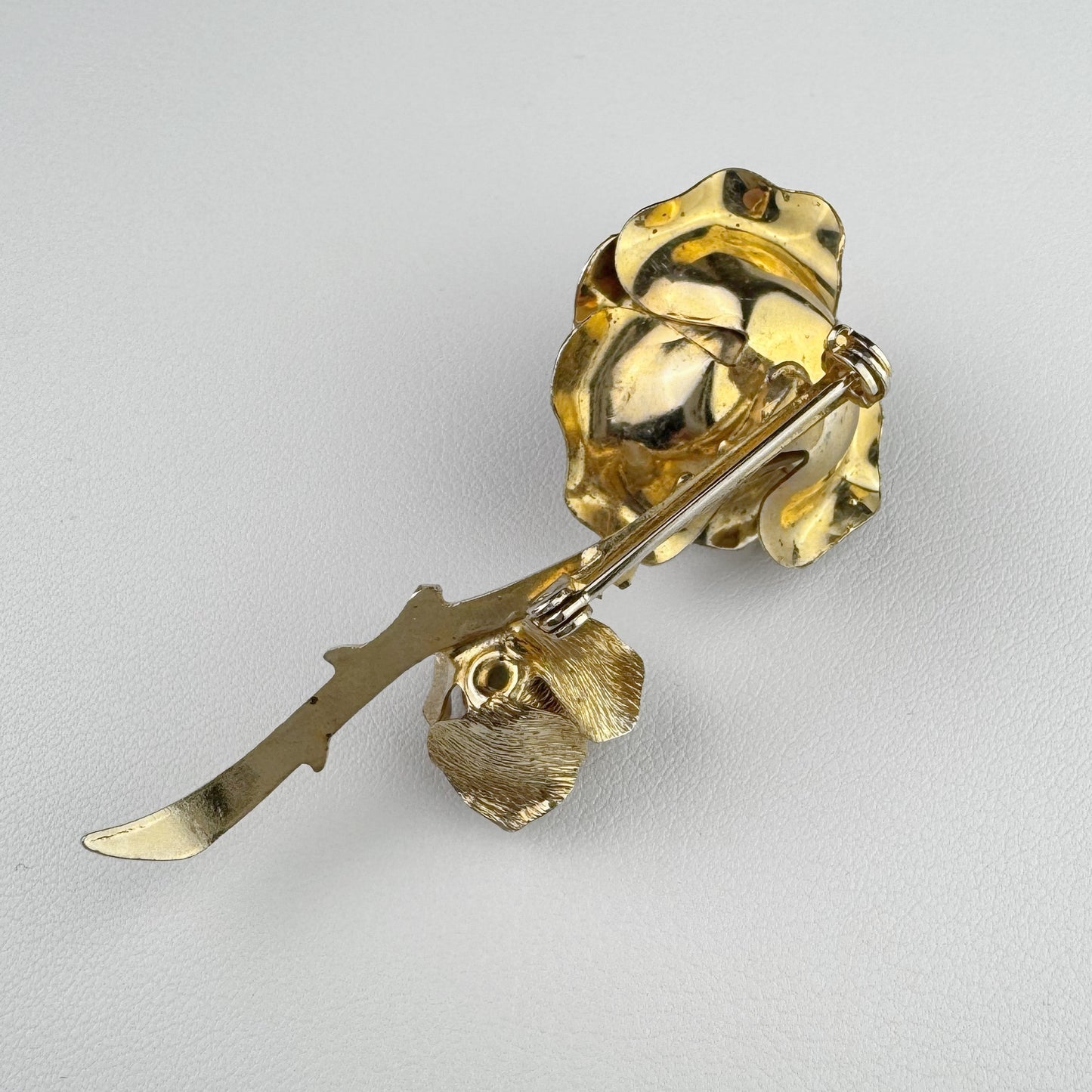 50s/60s Stem Rose Brooch