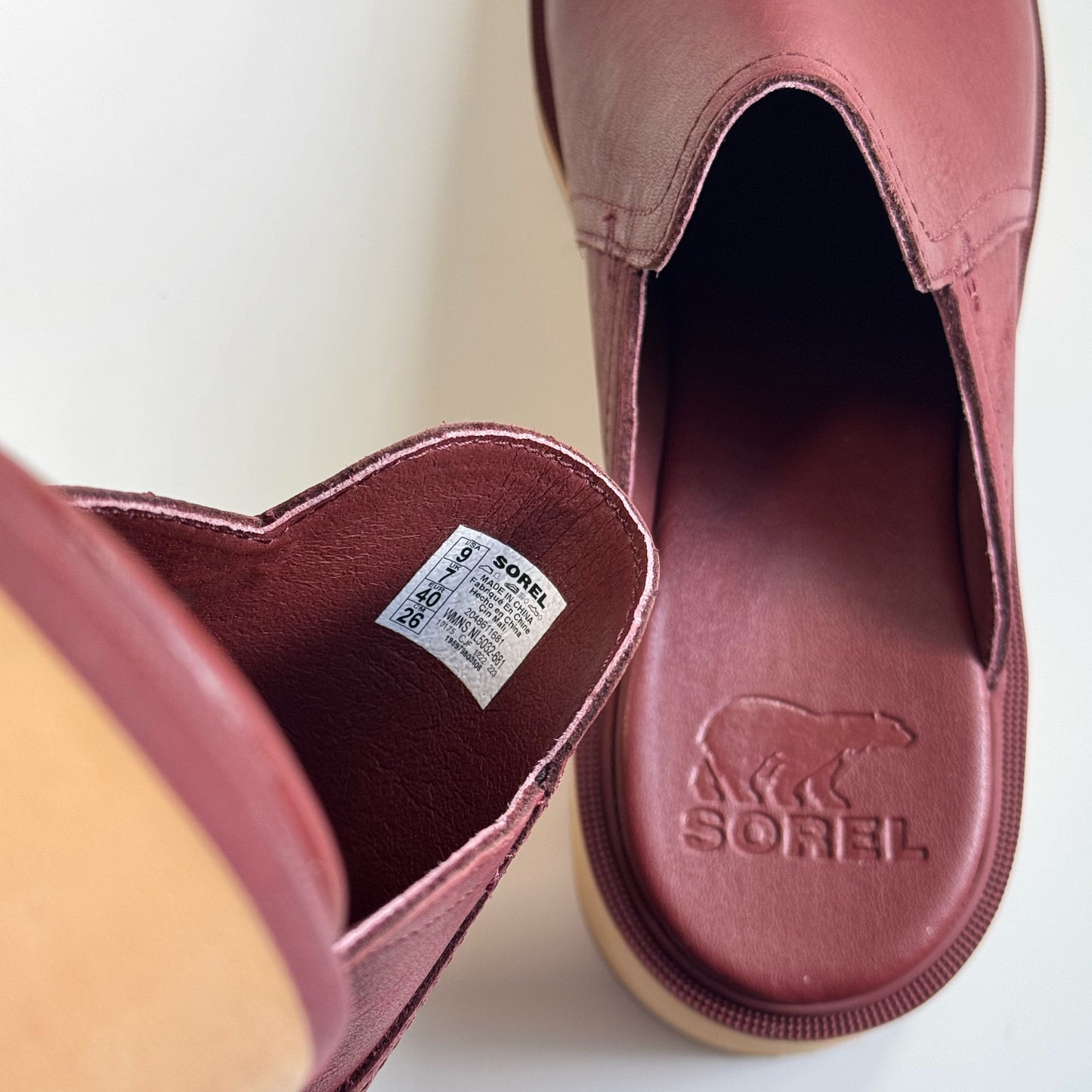 Sorel “Hi-Line” Heel Mule in Spice Tawny Buff
