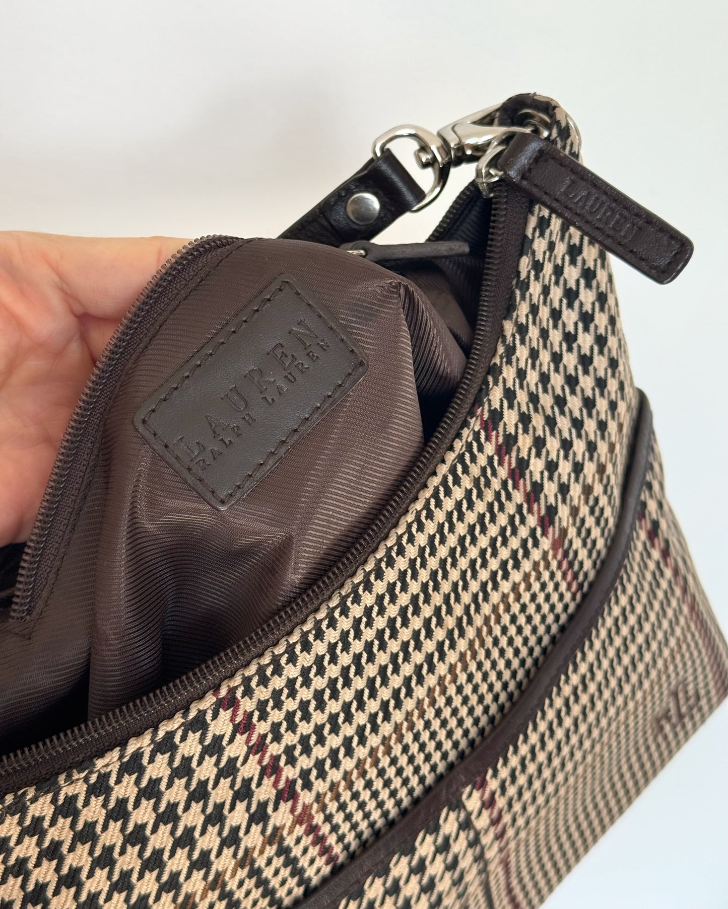 Lauren Ralph Lauren Houndstooth Shoulder Bag