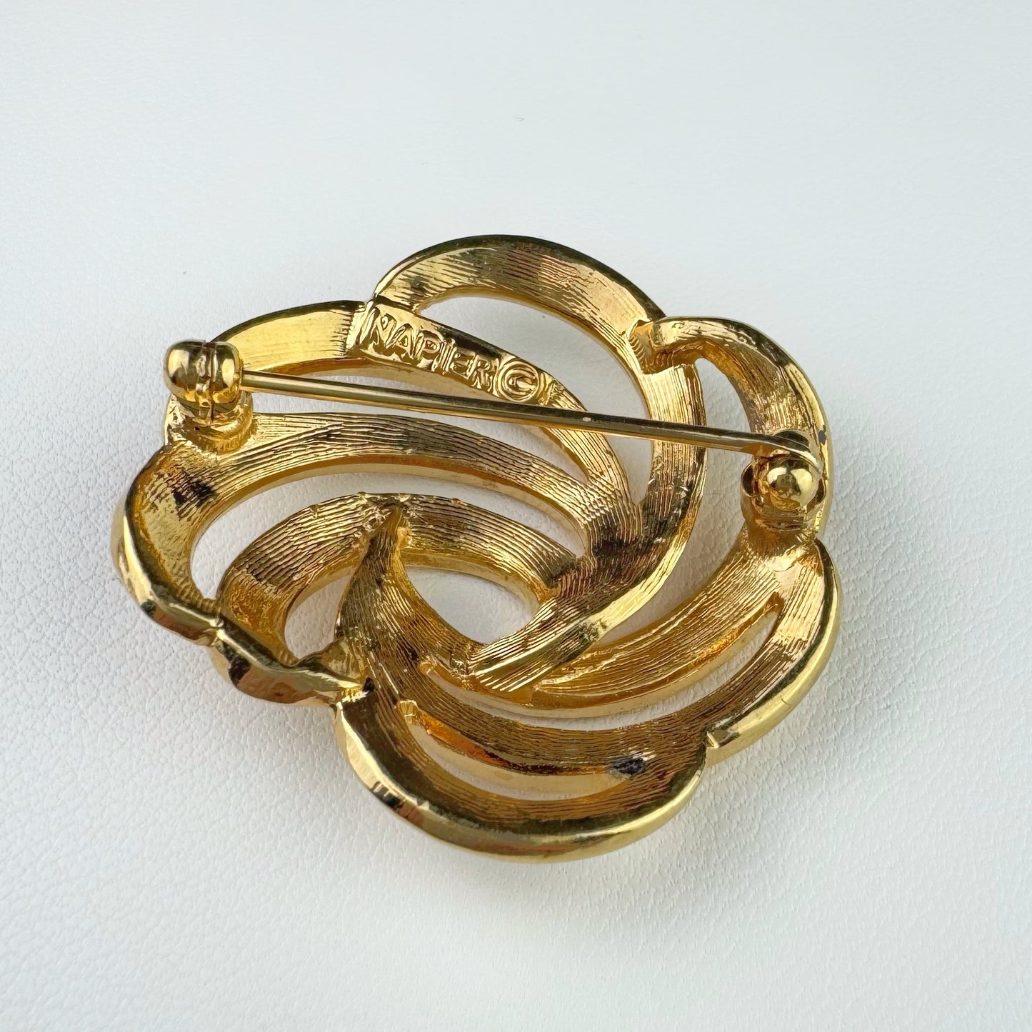 80s/90s Napier Swirl Love Knot Brooch