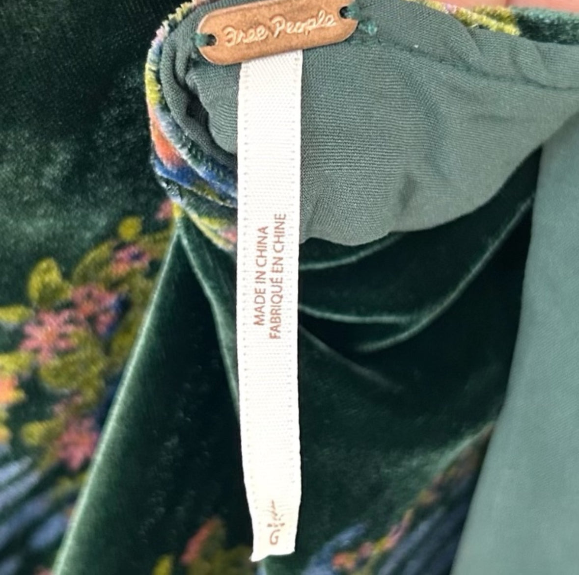 Free People “Juliet” Velvet Floral Maxi Dress