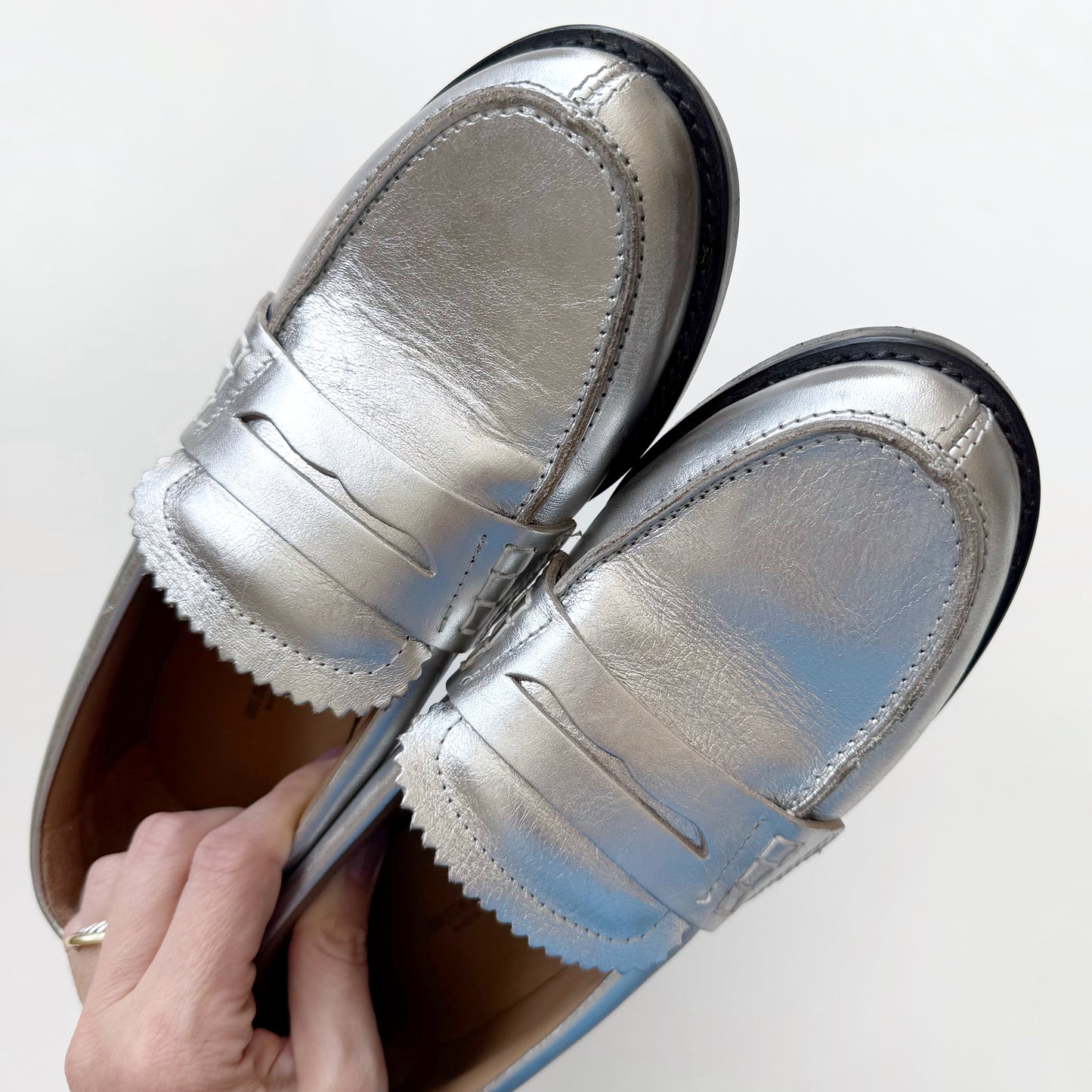 Golden Goose “Jerry” Penny Loafer in Silver (7)