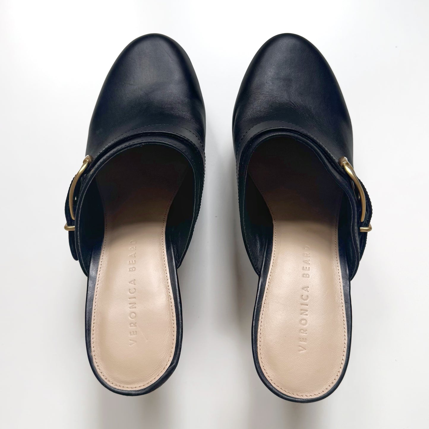Veronica Beard “Hendrix” Leather Studded Clogs (9.5)
