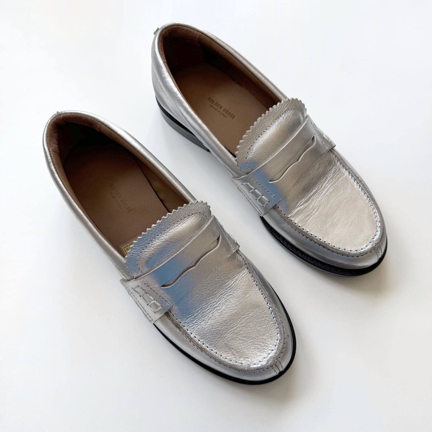 Golden Goose “Jerry” Penny Loafer in Silver (7)