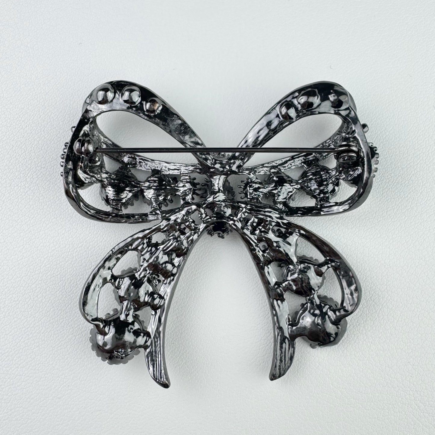 90s Gothic style Bow Brooch