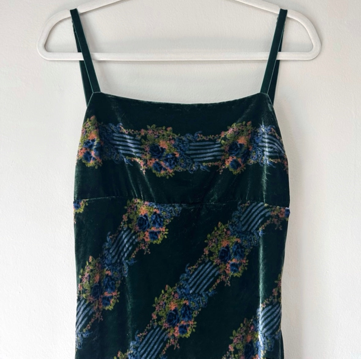 Free People “Juliet” Velvet Floral Maxi Dress
