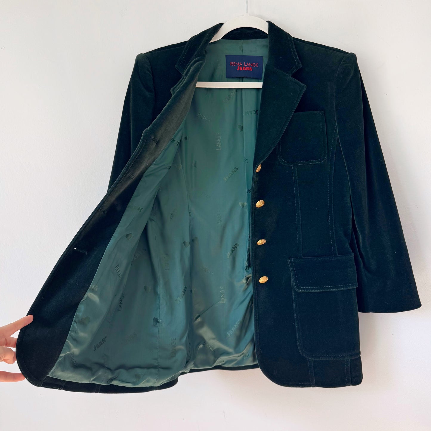 Rena Lange Structured Velvet Blazer
