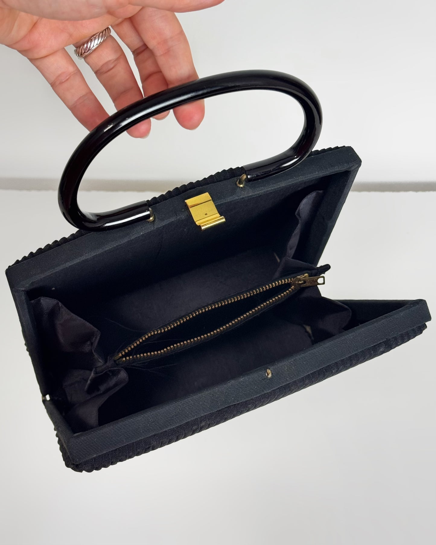 50s/60s Pleated Top Handle Bag