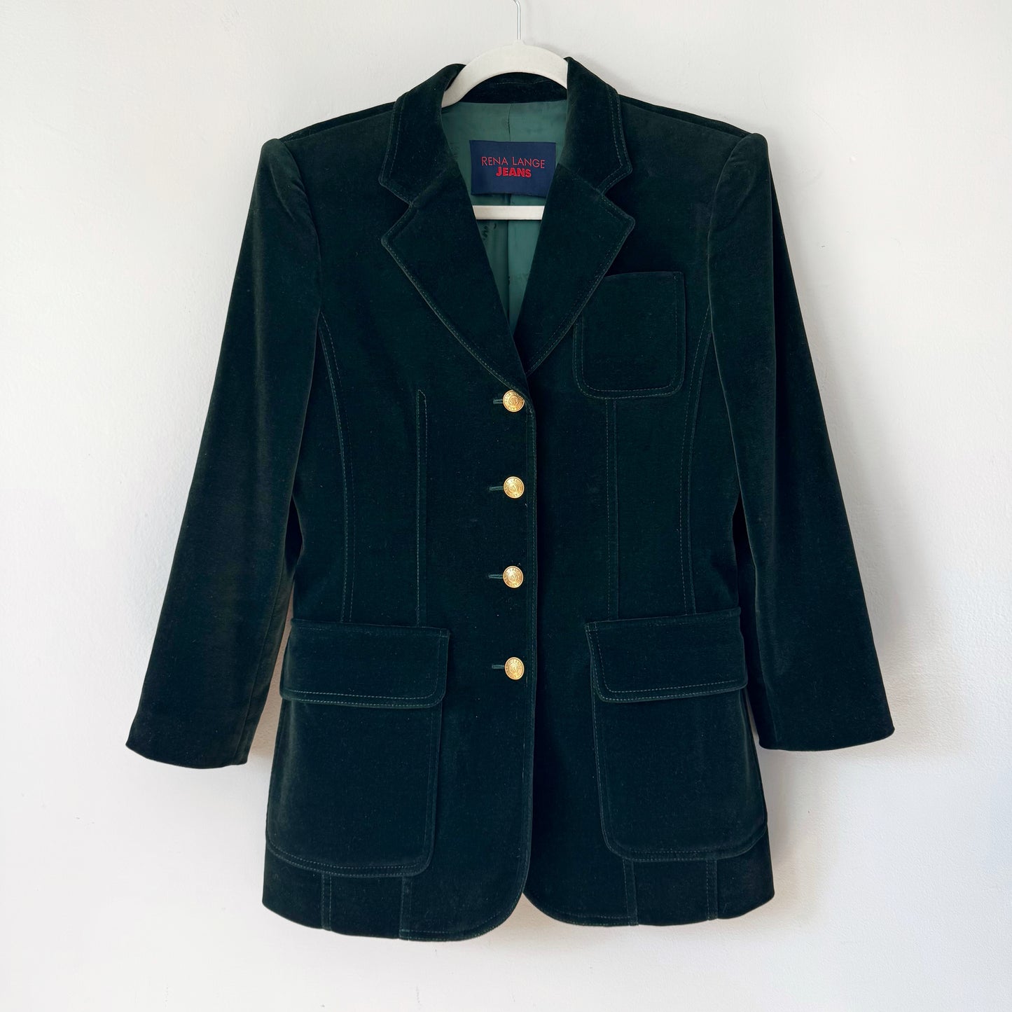 Rena Lange Structured Velvet Blazer