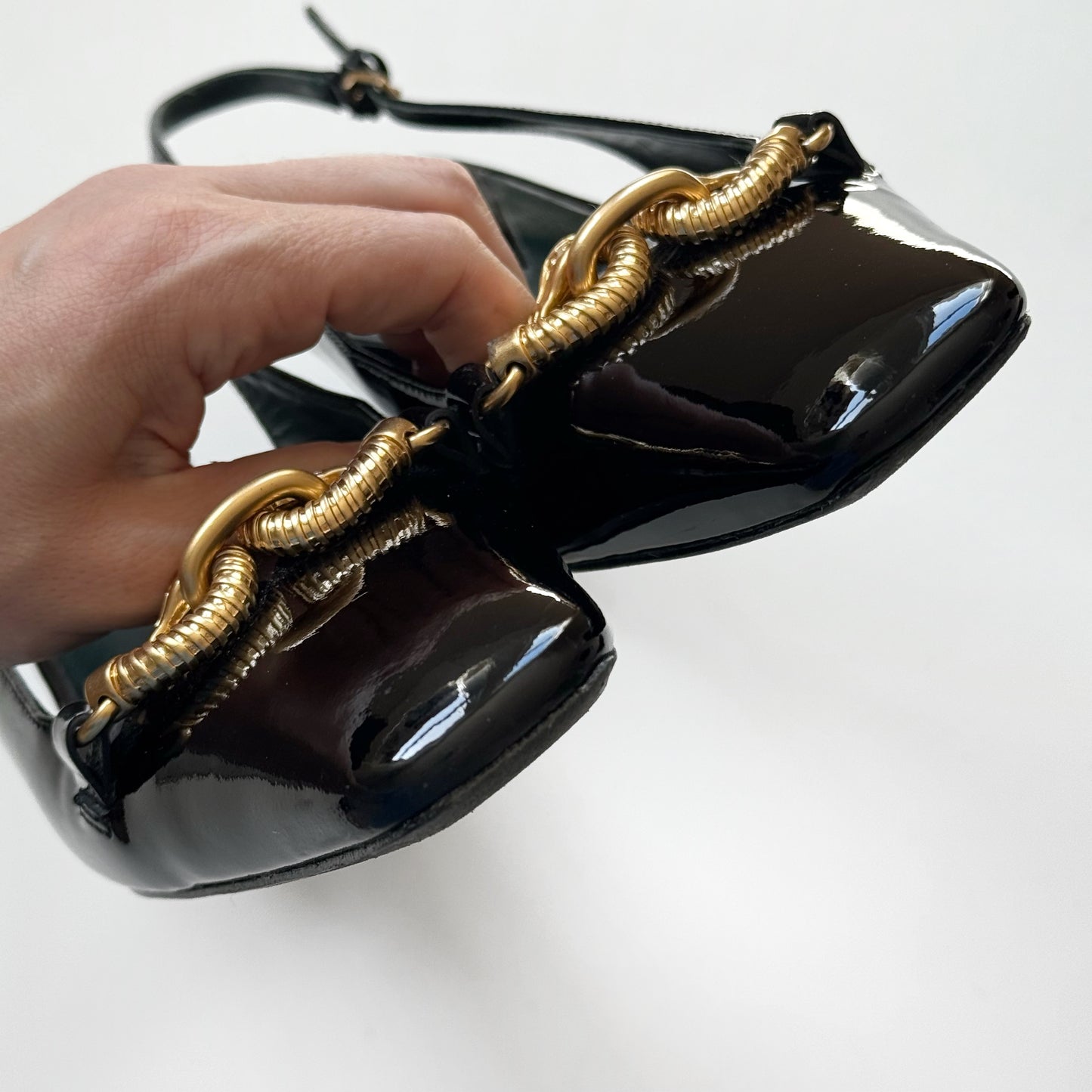 Tory Burch “Jessa” Patent Slingback Heels (6)