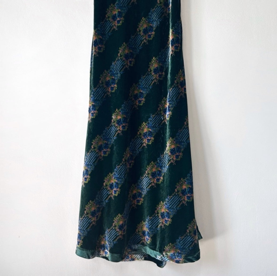 Free People “Juliet” Velvet Floral Maxi Dress