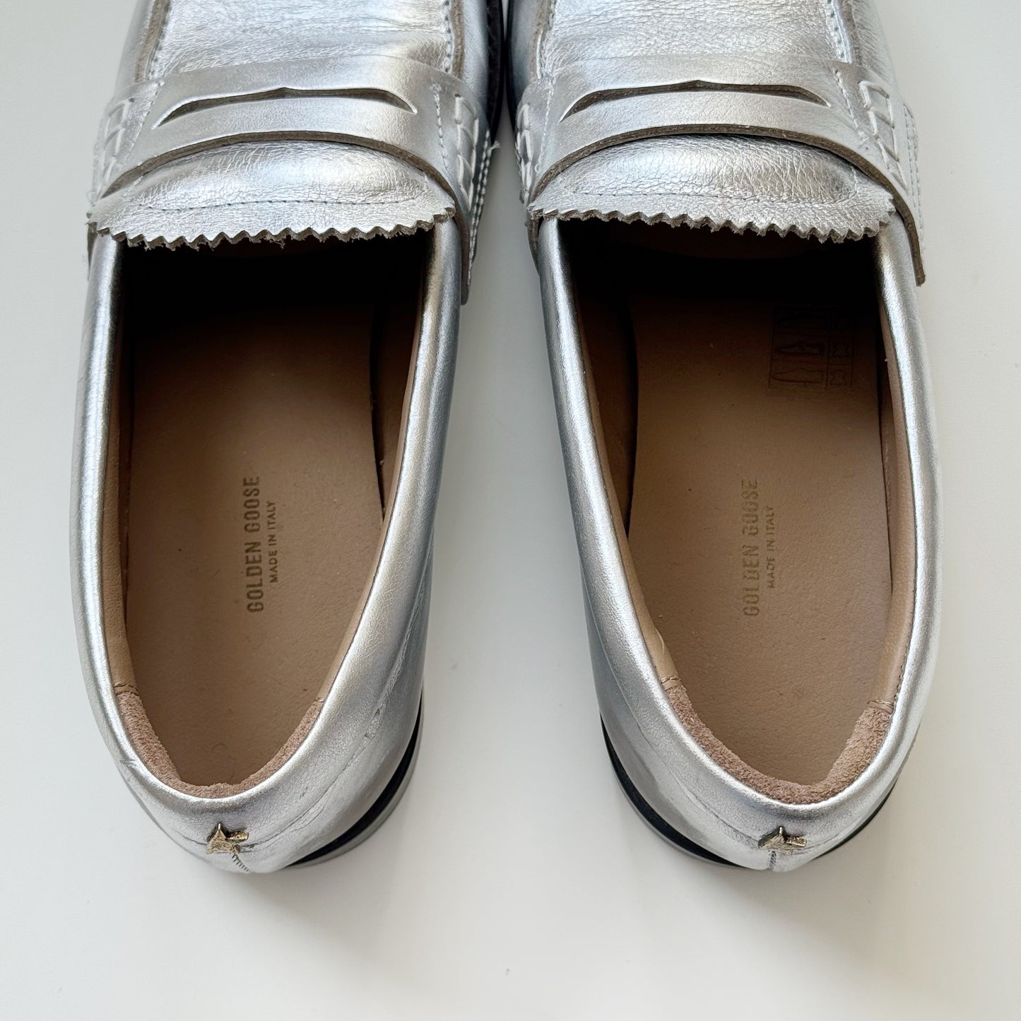 Golden Goose “Jerry” Penny Loafer in Silver (7)