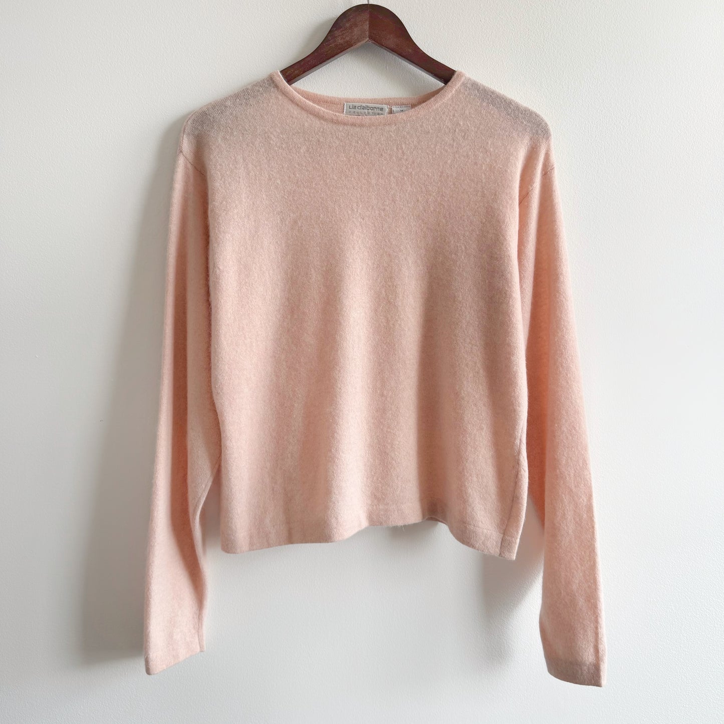 Vintage Liz Claiborne Wool Angora Dolman Sleeve Crewneck Sweater