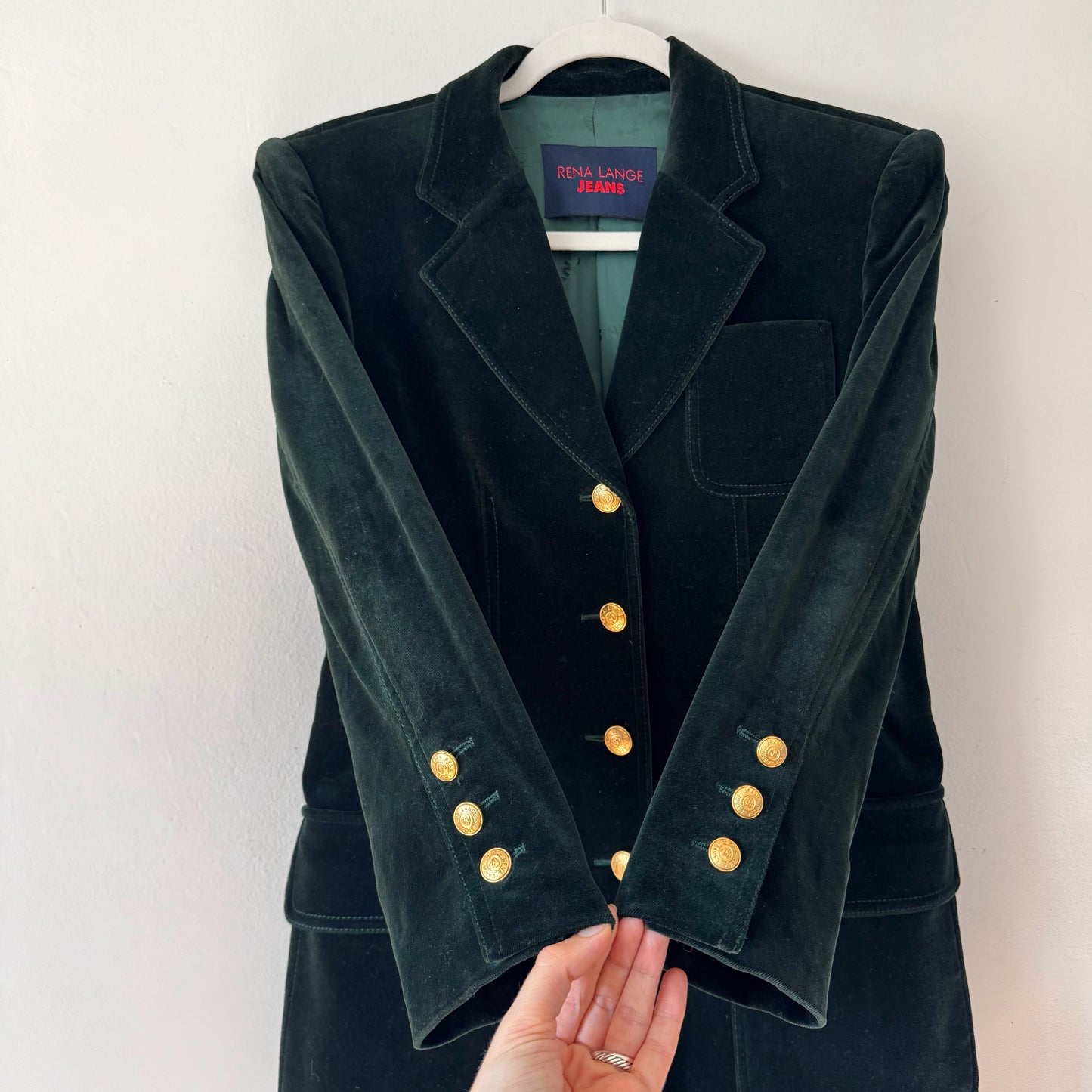 Rena Lange Structured Velvet Blazer