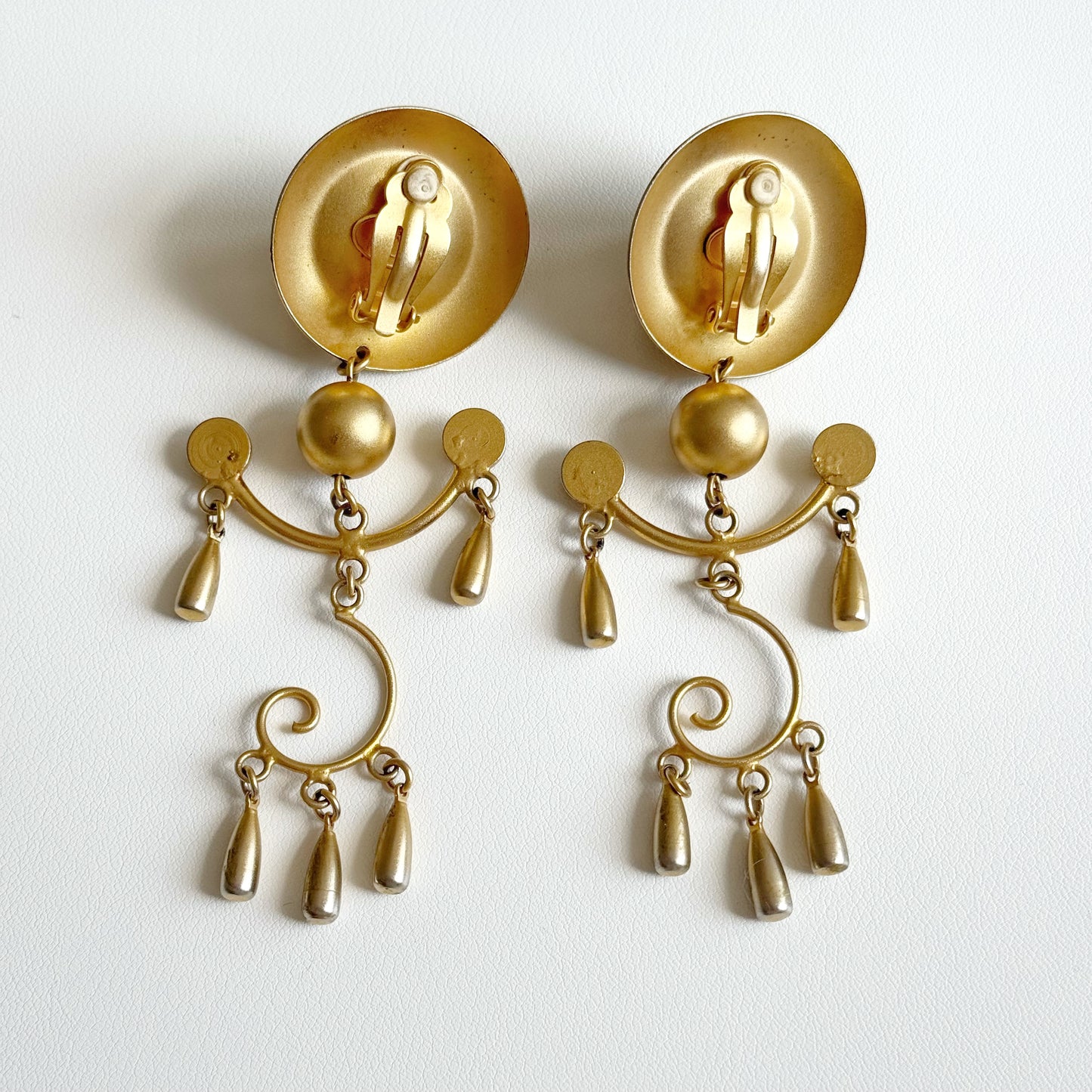 Karen Hall Chandelier Clip Earrings