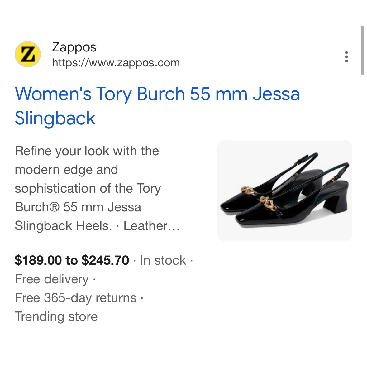 Tory Burch “Jessa” Patent Slingback Heels (6)