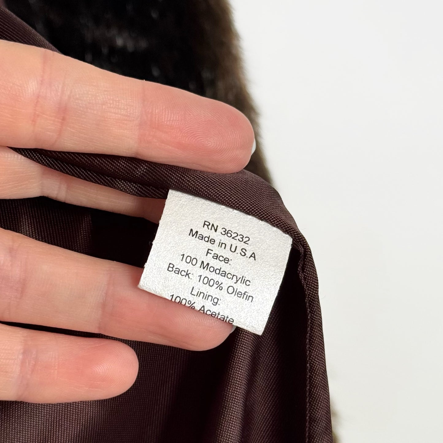 90s/00s Chocolate Brown Faux Fur Mink