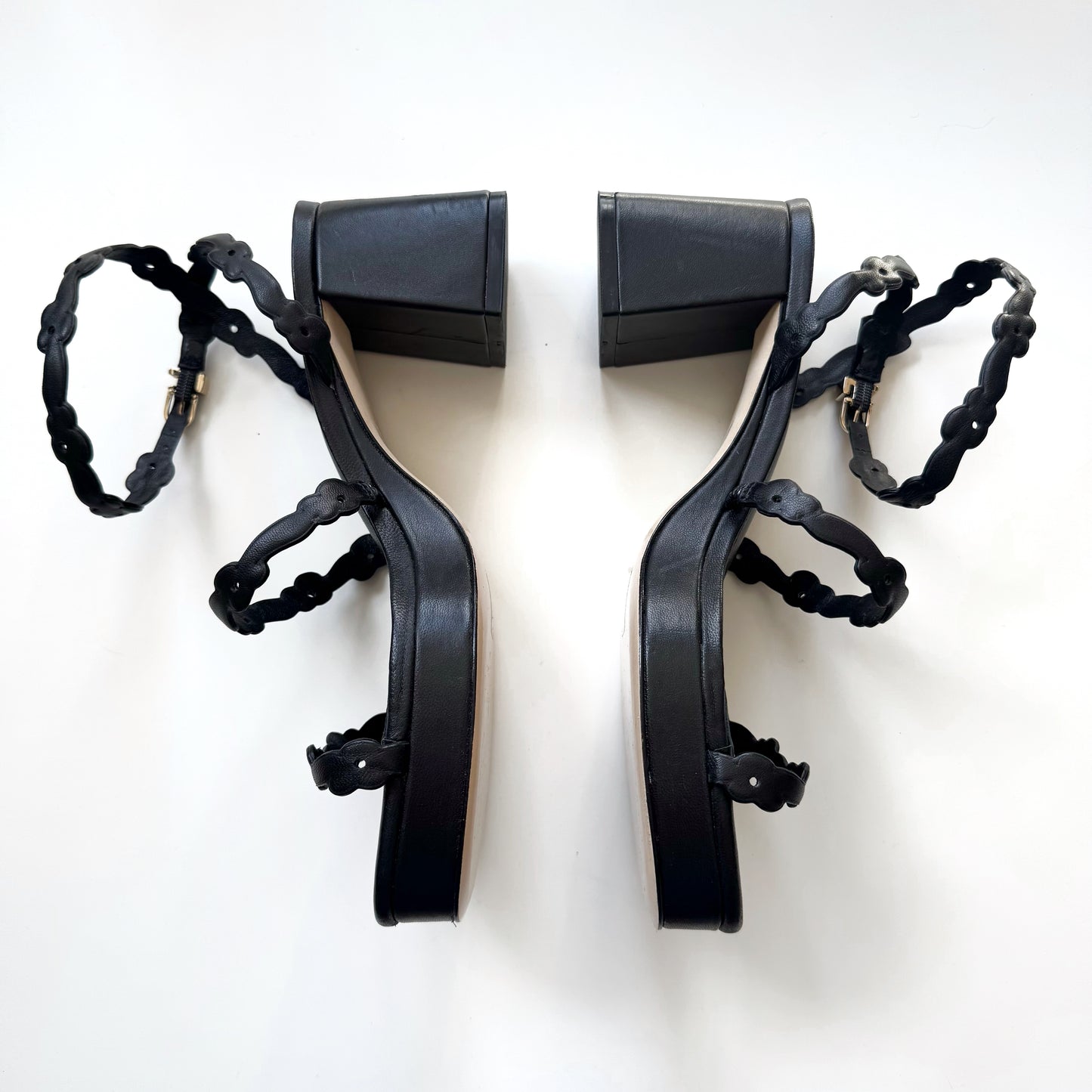 Larroude “Margherita” Block Heel Sandals (7)