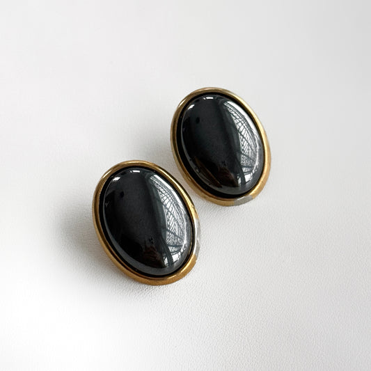 80s Genuine Hematite Stone Set