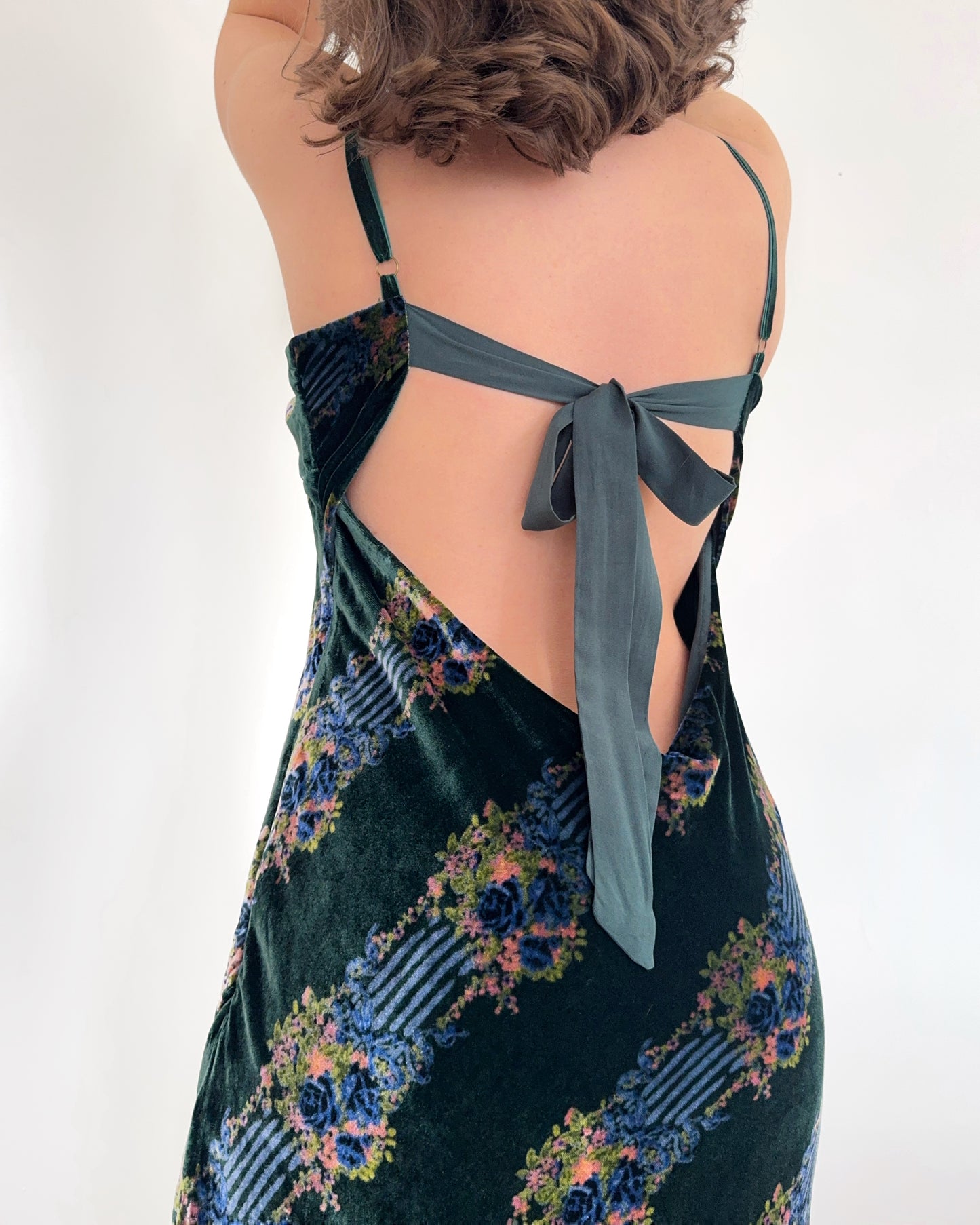 Free People “Juliet” Velvet Floral Maxi Dress