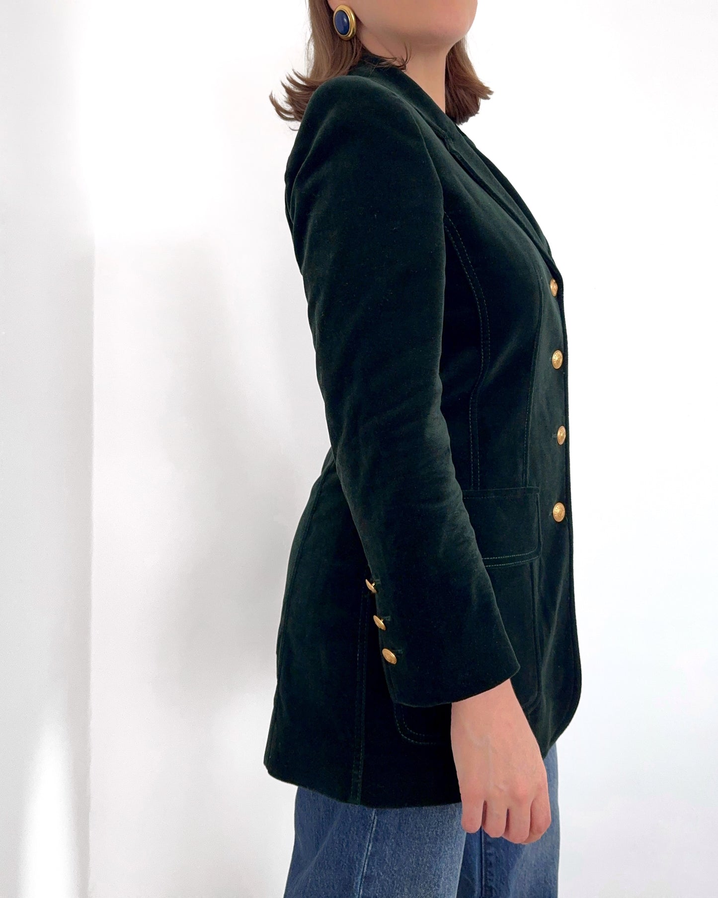 Rena Lange Structured Velvet Blazer