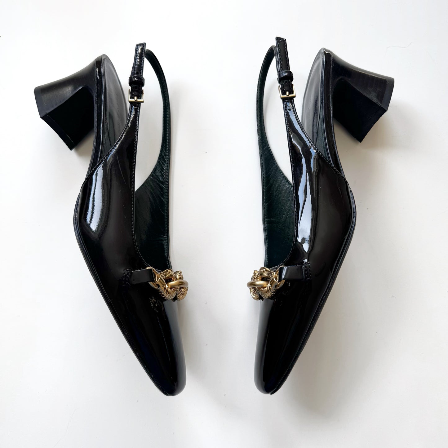 Tory Burch “Jessa” Patent Slingback Heels (6)