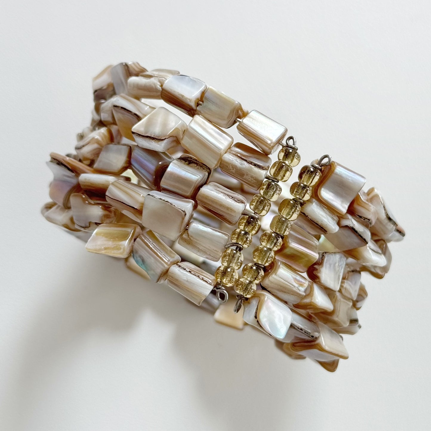 Vintage Abalone Shell Bracelet Cuff