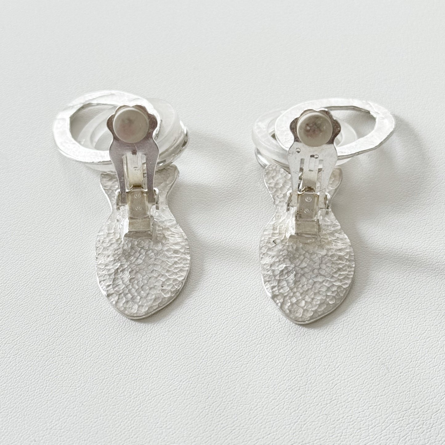 Vintage "Norma Jean" Silver tone Fish Earrings