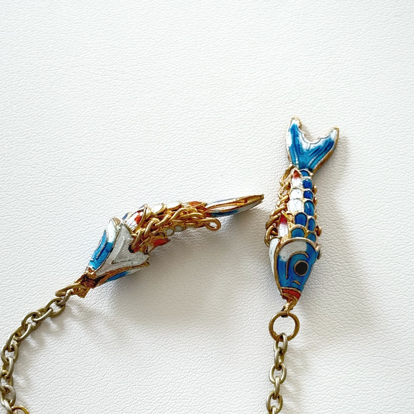 Vintage Articulated Colorful Koi Fish Earrings