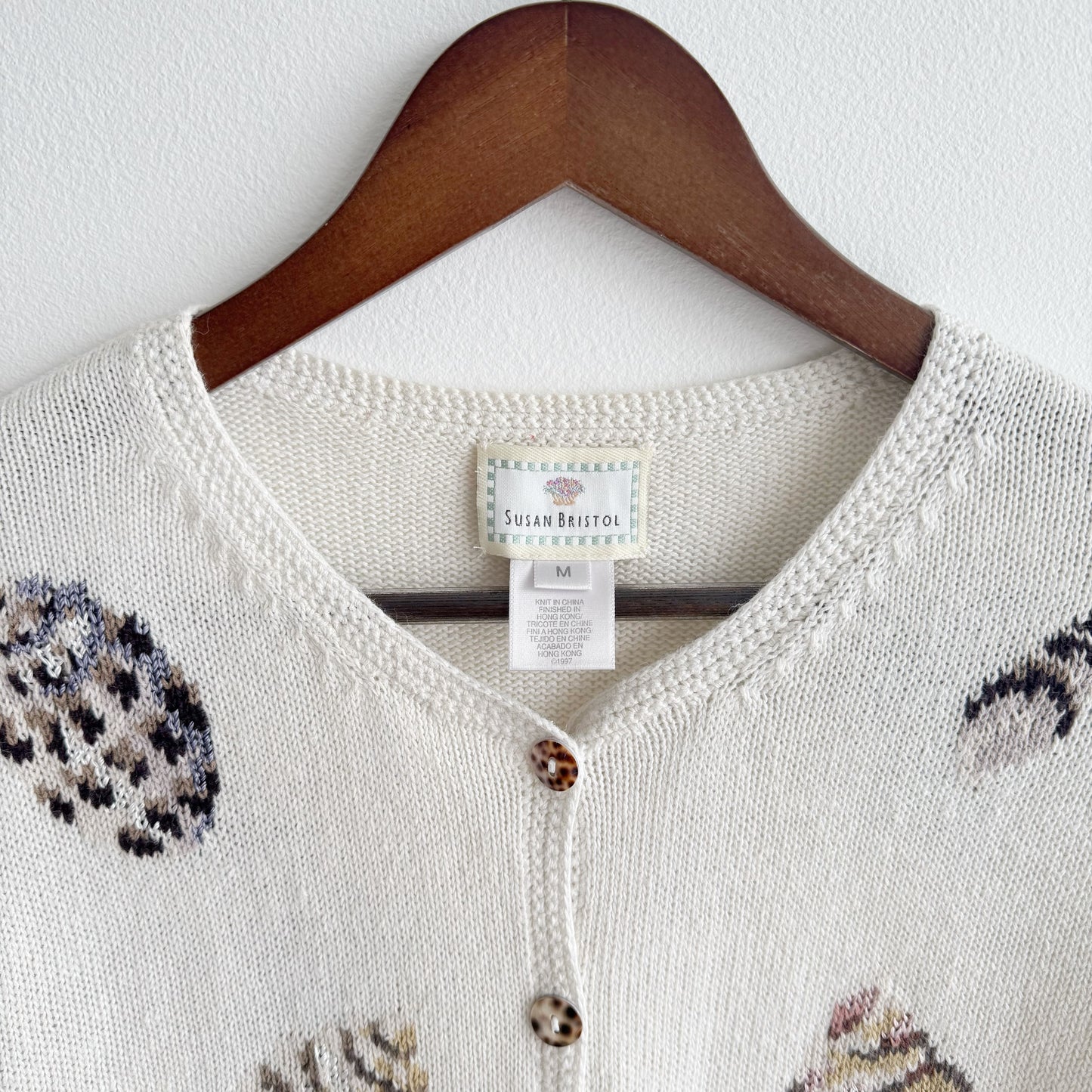 Vintage Cotton Shells Cardigan Top