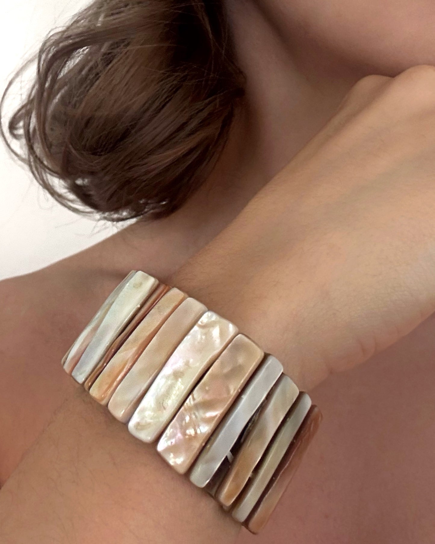 Vintage Abalone Shell Bracelet Elastic