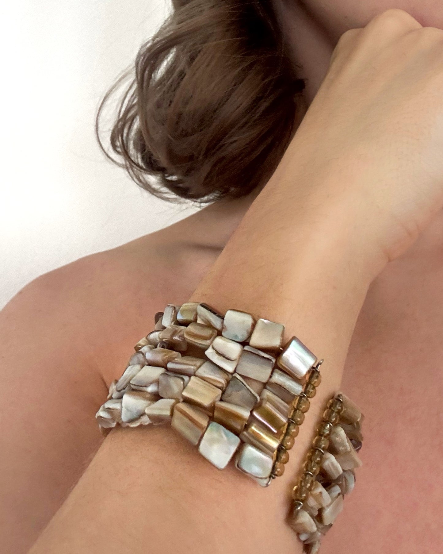 Vintage Abalone Shell Bracelet Cuff