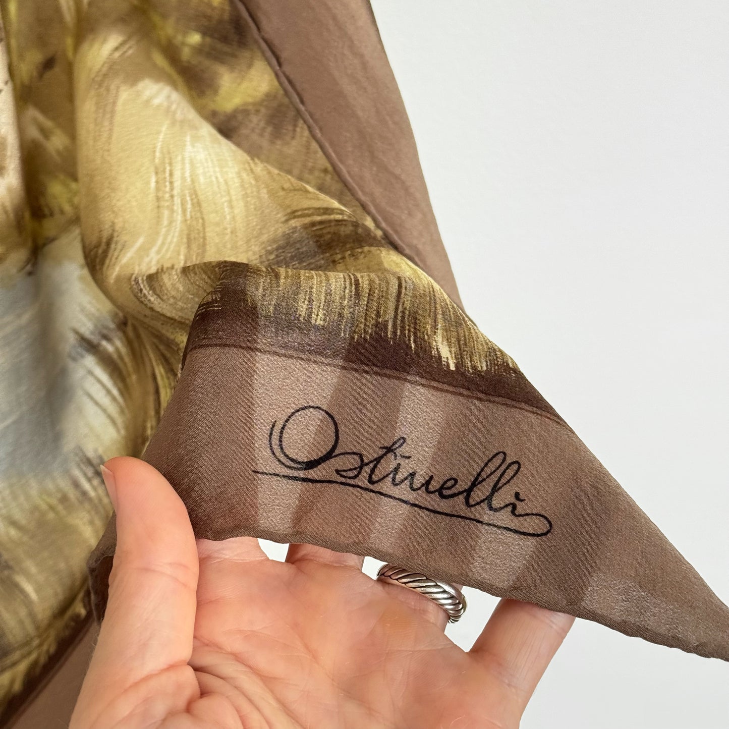Ostinelli Silk Landscape Scarf