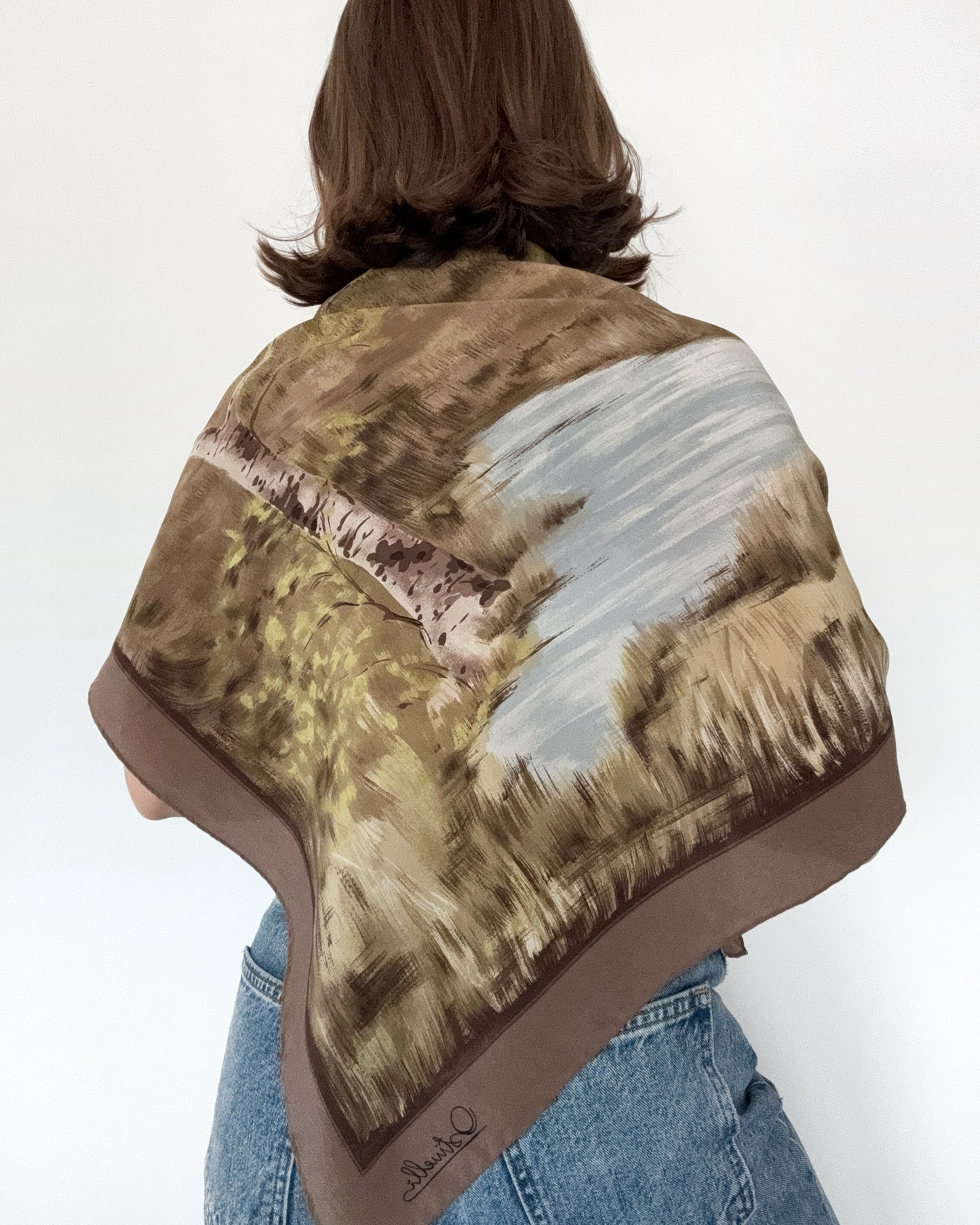 Ostinelli Silk Landscape Scarf