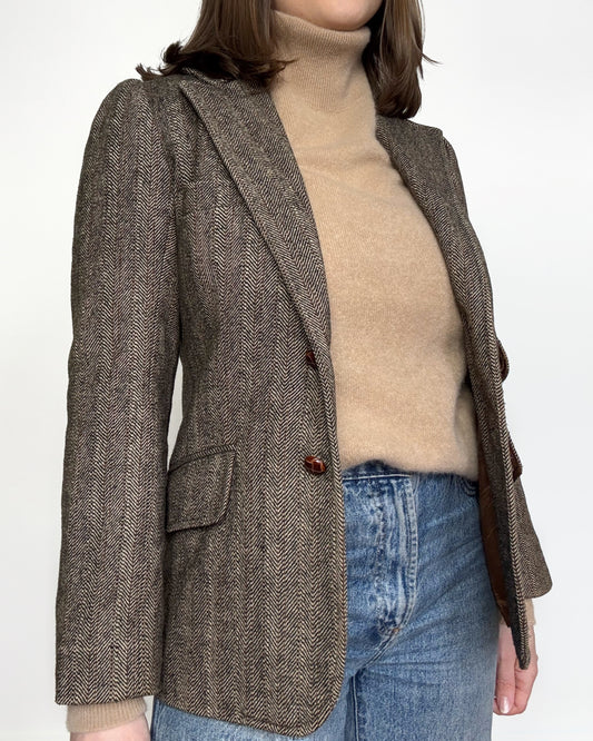 70s Wool blend Tweed Blazer