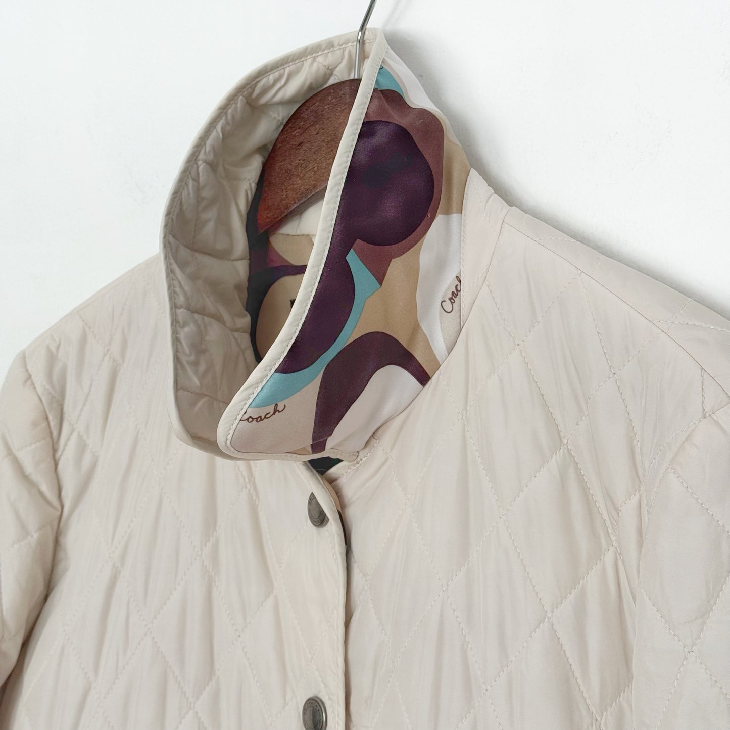 Coach Quilted Jacket with Logo Interior