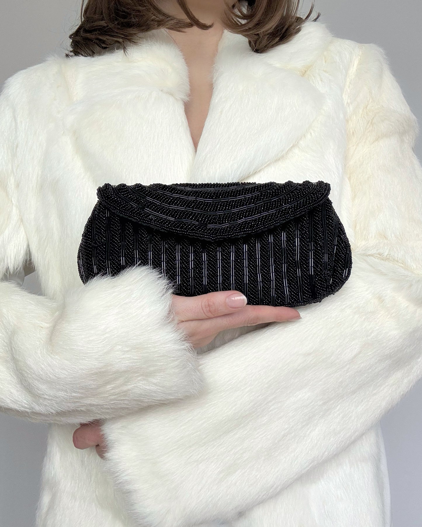 Beaded Black Evening Bag