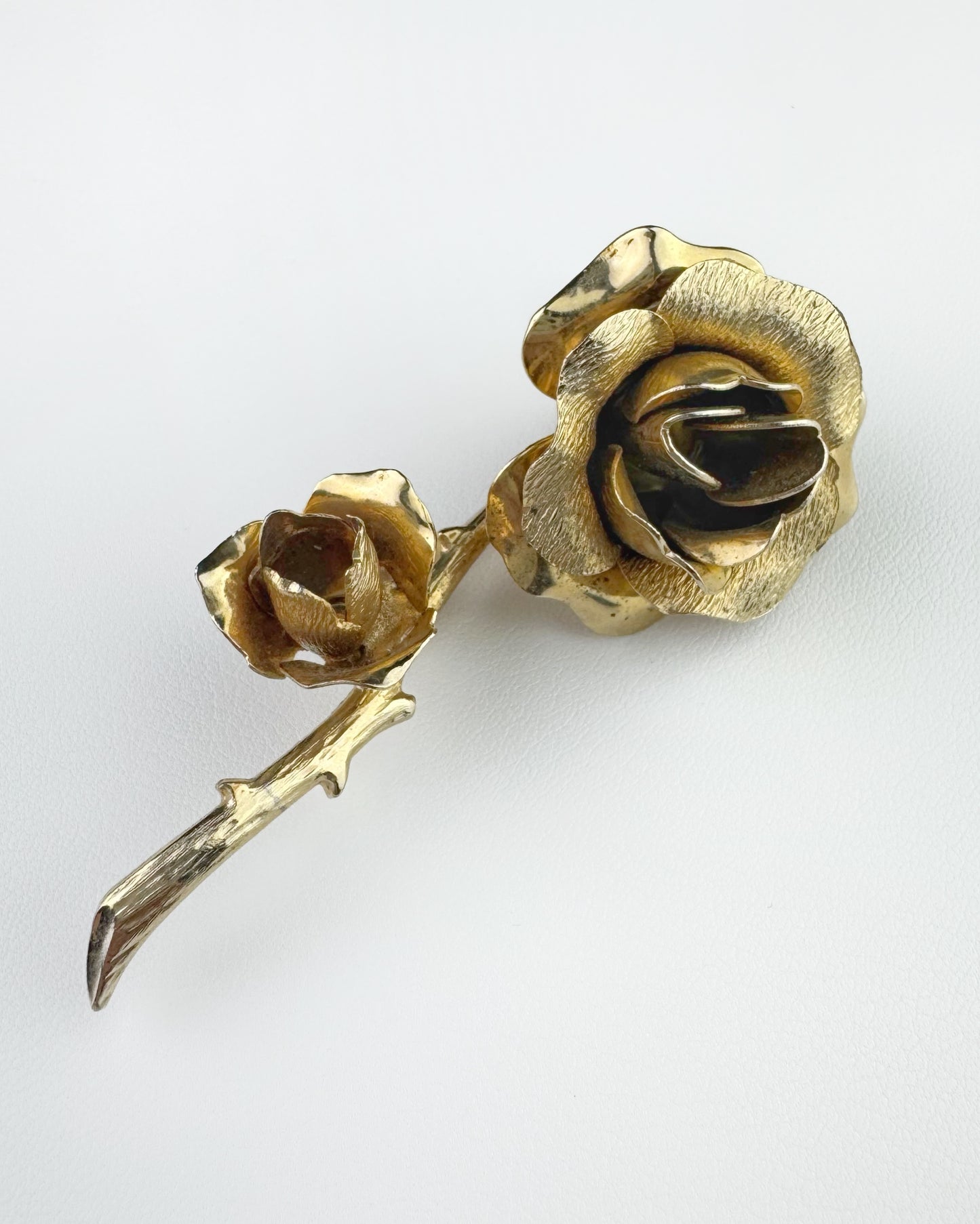50s/60s Stem Rose Brooch